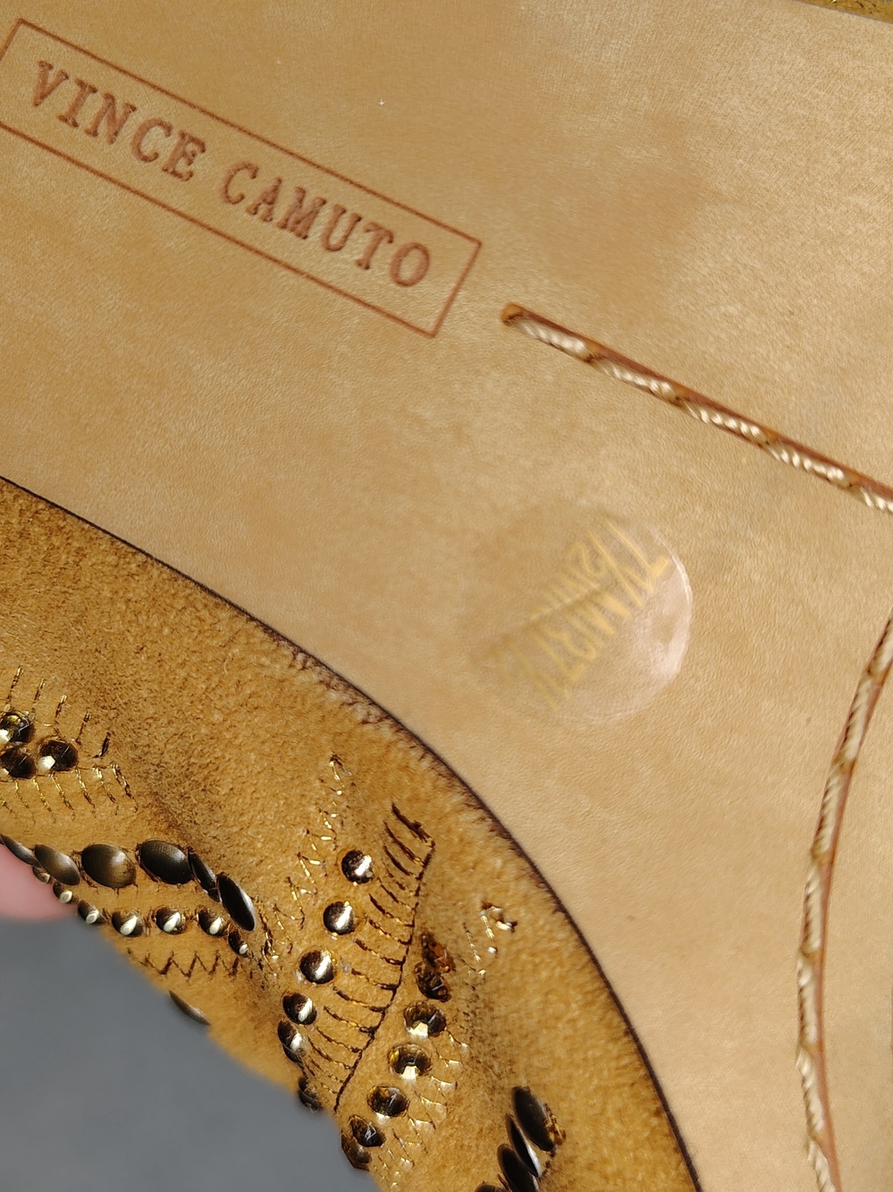 Vince Camuto Peep-Toe Leather Shoes With Buckle Strap Size 7.5 - Picture 11 of 11
